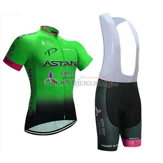 Abbigliamento Ciclismo Astana Manica Corta 2018 Verde